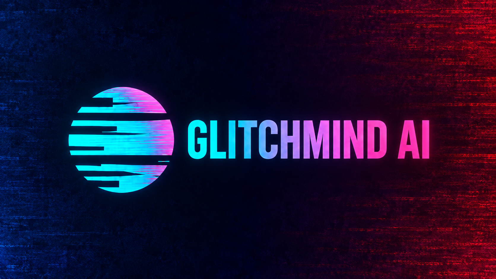 GlitchMind AI — official glitch sphere logo